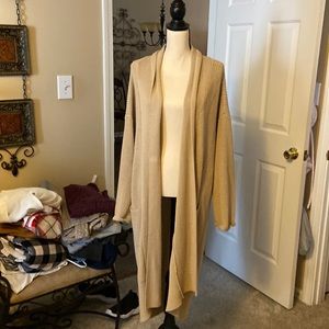 Camel colored long cardigan